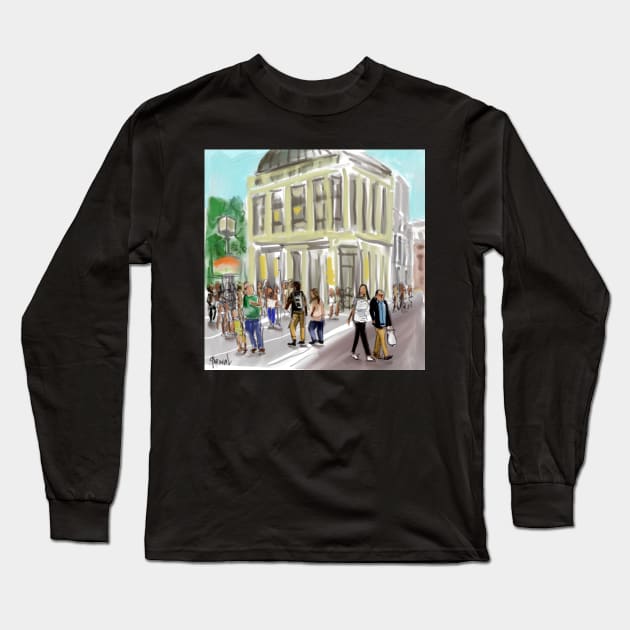 Leicester Square London Long Sleeve T-Shirt by sukhpalgrewal